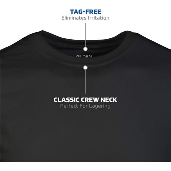 Gildan Platinum Mens Crew Neck T Shirts Pack Soft Cotton Moisture Wicking Unders - Picture 3 of 7